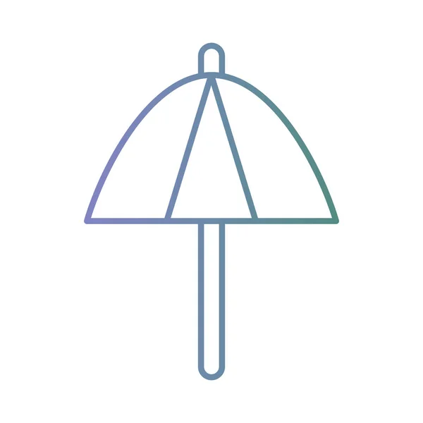 Line Paraply Öppen För Sun Protection Vektorillustration — Stock vektor