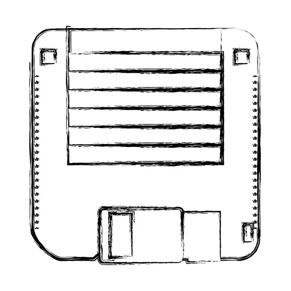 레트로 Diskete 미디어 일러스트 — 스톡 벡터