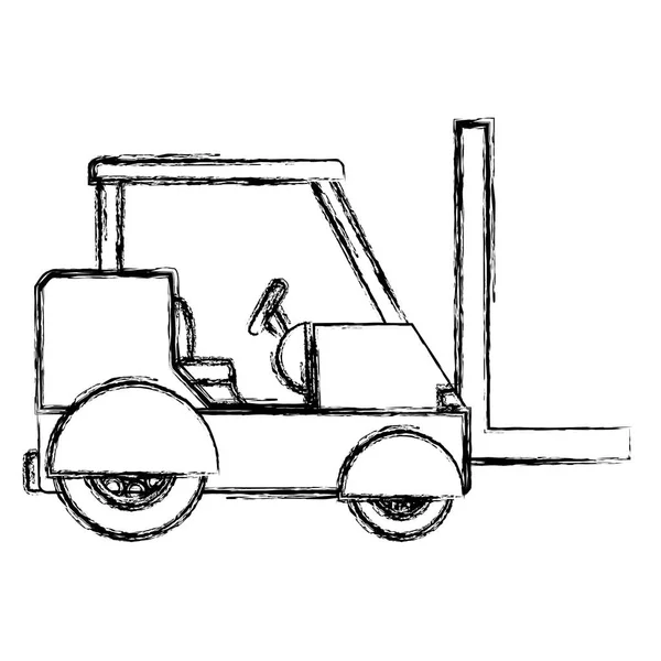 Grunge Industriel Chariot Élévateur Expédition Fret Vecteur Illustration — Image vectorielle