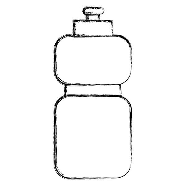 Grunge Water Beverage Plastic Bottle Drink Vector Illustration — Stock Vector