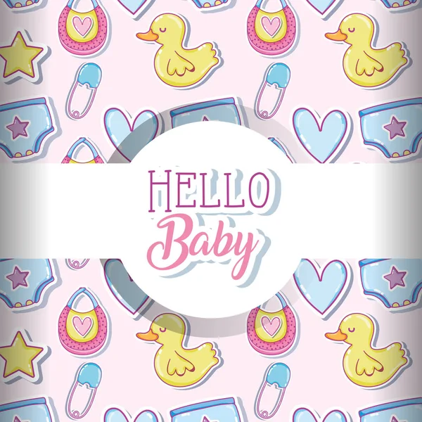 Baby Liebe Muster Hintergrund Vektor Illustration Grafik Design — Stockvektor