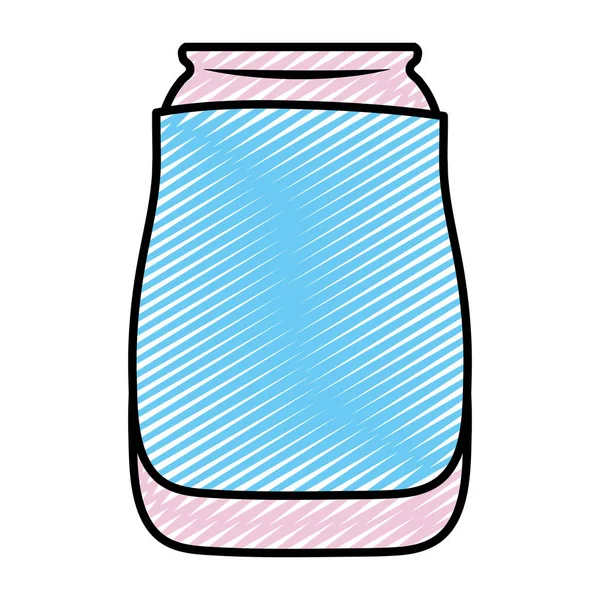 Doodle Rustieke Behouden Mason Jar Object Vectorillustratie — Stockvector