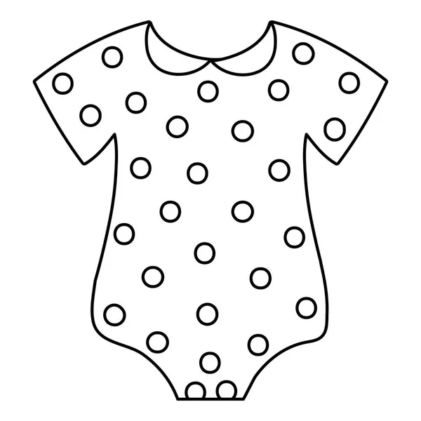 Γραμμή Ρούχα Μωρό Παιδί Ένα Κομμάτι Διανυσματικά Εικονογράφηση — Διανυσματικό Αρχείο