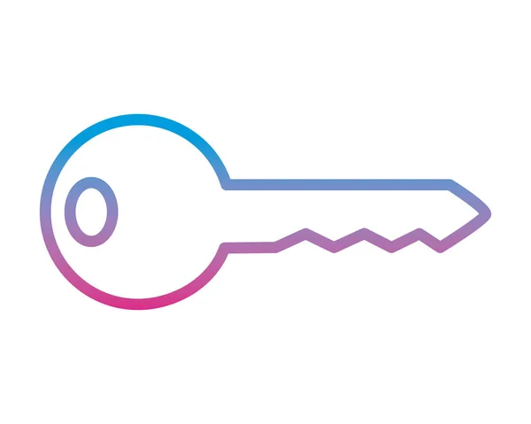 Degradiert Line Key Object Open Access Information Vektor Illustration — Stockvektor