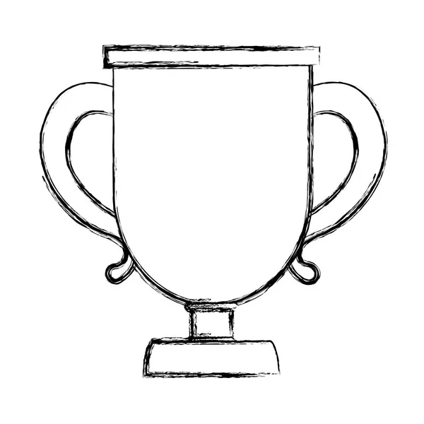 Grunge Cup Símbolo Del Premio Competencia Ganadora Vector Ilustración — Vector de stock