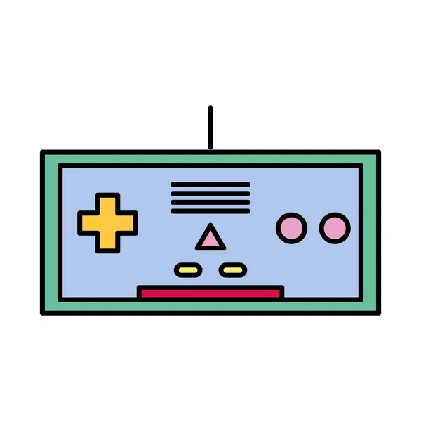 Color Consola Videojuegos Electrónicos Con Botones Simulador Vector Ilustración — Archivo Imágenes Vectoriales