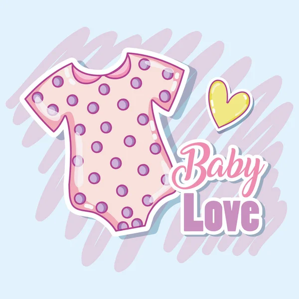 Niedliche Babykleidung Vektor Illustration Grafik Design — Stockvektor