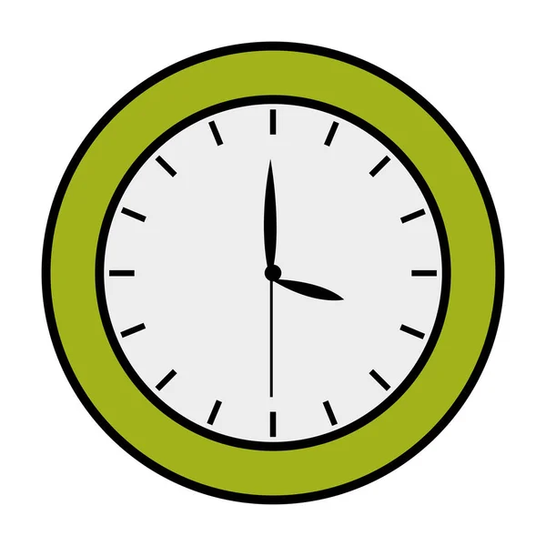 Cor Círculo Relógio Objeto Tempo Design Vetor Ilustração — Vetor de Stock