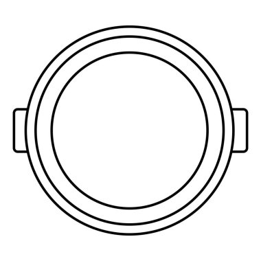 pot mutfak gereçler vektör çizim pişirme hattı metal