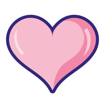 kalp tasarım syombol aşk ve tutku vektör şekil