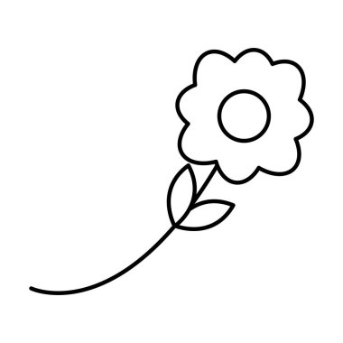 güzel çiçek yaprakları ve yaprakları tasarım vektör çizim ile satır