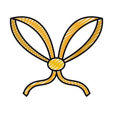 şerit yay hediye süsleme tasarlamak vektör doodle