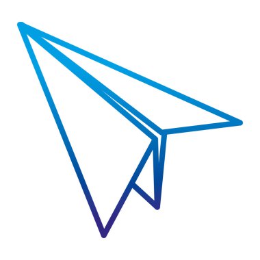bozulmuş çizgi kağıt uçak fly origami nesne vektör çizim
