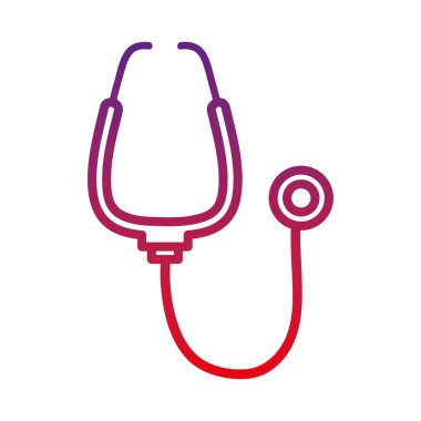 çizgi sağlık stetoskop aracı ritim bakım vektör çizim için bozulmuş