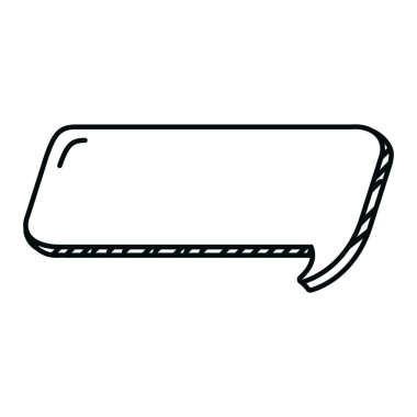 çizgi kare Not sohbet kabarcık mesaj vektör çizim