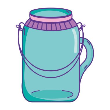 şeffaf mason kavanoza korumak nesne vektör çizim