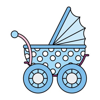 renk bebek arabası rahat ulaşım nesne vektör çizim
