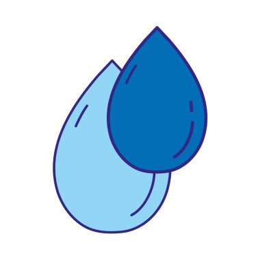 Duo renk doğa ve saflık su damla tasarım vektör çizim