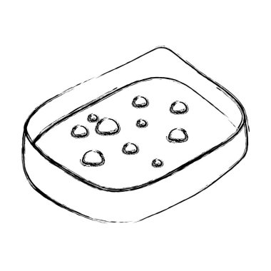 Grunge sağlıklı geleneksel çorba Japon yemekleri vektör çizim