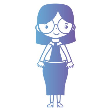 çizgi ve kadın ile saç modeli şık giysileriyle tasarlamak vektör