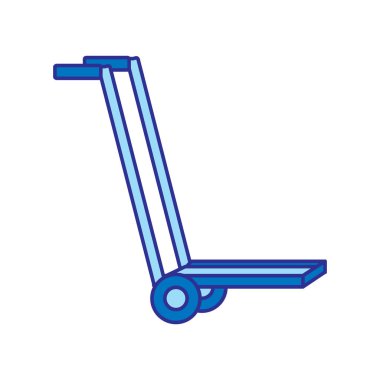 Platform, teslim kargo nesnesine. Vektör çizim