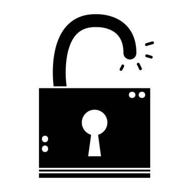  Asma kilit simgesi. vektör illüstrasyonu