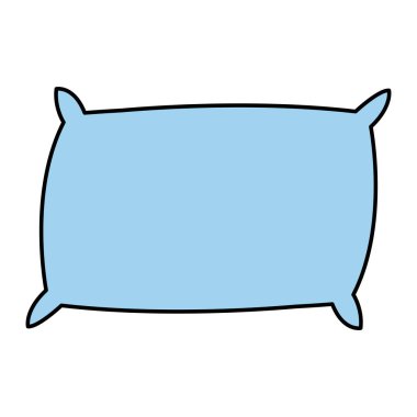 renk yumuşak uyku yastık rahat nesne vektör çizim