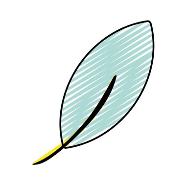 tropikal yaprak doğa egzotik ağaç vektör çizim için doodle