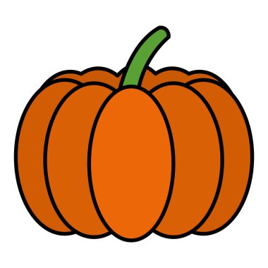 renk organik kabak doğal sebze gıda vektör çizim