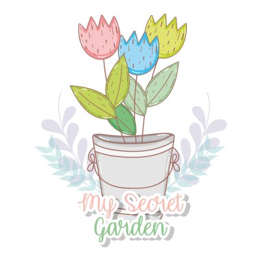 bitkiler yaprakları olabilir ile çiçekler ve yapraklar vektör çizim şubeleri