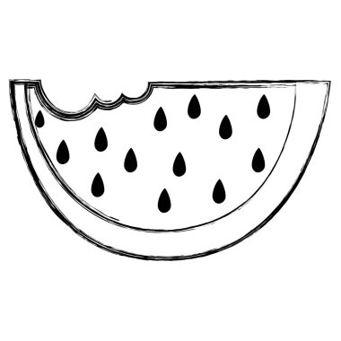 Grunge organik karpuz lezzetli meyve beslenme vektör çizim