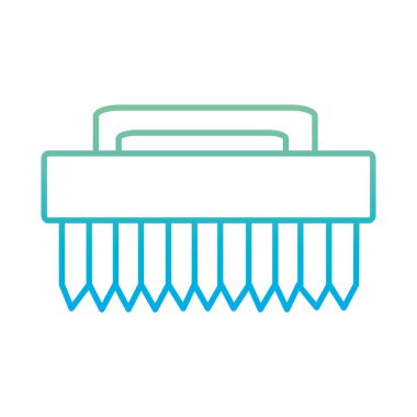 çizgi Çamaşırhane fırça nesnesi ev işi vektör çizim yıkamak için bozulmuş