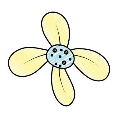 Doğa Çiçek tasarım stil yaprakları vektör çizim ile doodle