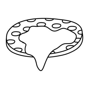 satır lezzetli gözleme kahvaltısı tatlı krem vektör çizim ile