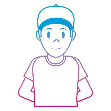 bozulmuş satır mutlu adam kap ve t-shirt tasarım vektör çizim ile