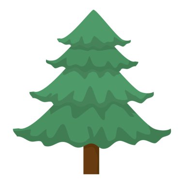 Doğal çam ağacı ile SAP ve yaprakları vektör çizim