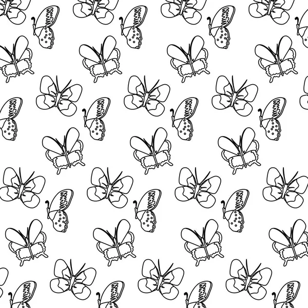 線美蝶動物昆虫背景ベクトル図 — ストックベクタ