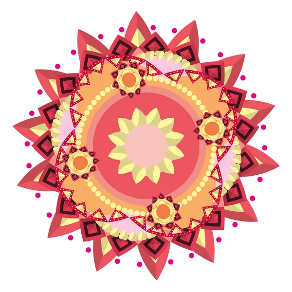 Ornement Mandala Abstrait Décoration Style Vectoriel Illustration — Image vectorielle