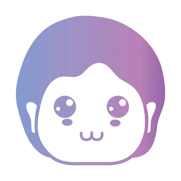 Line Avatar Man Med Frisyr Design Vektorillustration — Stock vektor