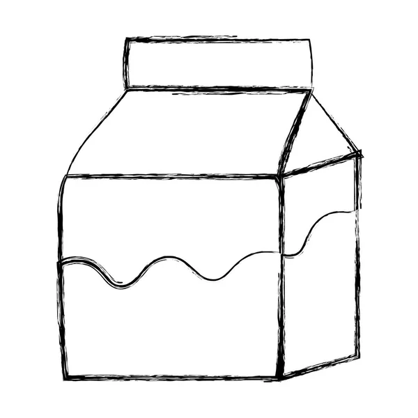 Εικονογράφηση Φορέα Του Grunge Φρέσκο Γάλα Κουτί Υγιεινό Ποτό — Διανυσματικό Αρχείο
