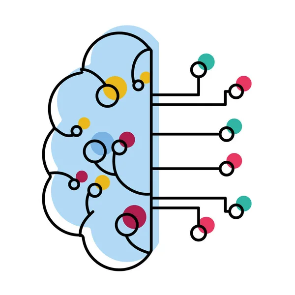 Μετακινηθεί Χρώμα Τεχνητής Νοημοσύνης Εικονογράφηση Φορέα Τεχνολογία Κυκλωμάτων Του Εγκεφάλου — Διανυσματικό Αρχείο