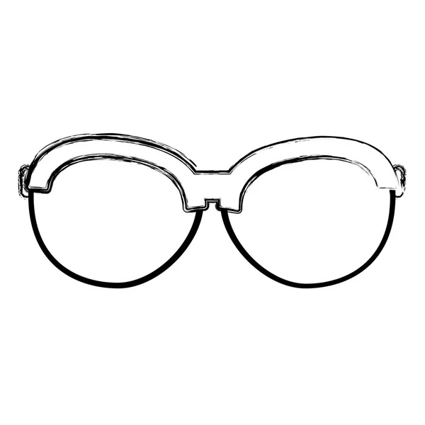 Grunge Frame Lunettes Optiques Style Objet Illustration Vectorielle — Image vectorielle