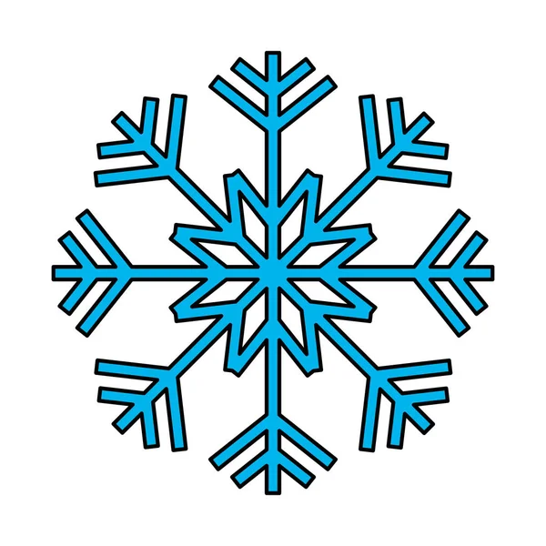 颜色自然雪花设计在冬天季节向量例证 — 图库矢量图片