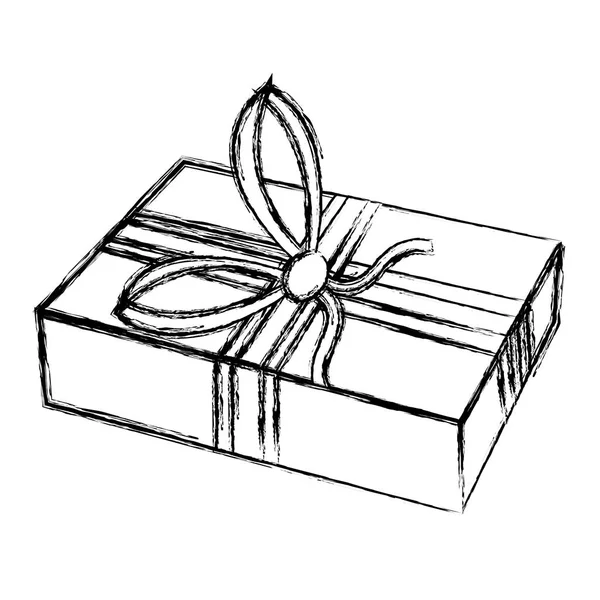 Gift Box Present Icon Vector Illustration — Stock Vector