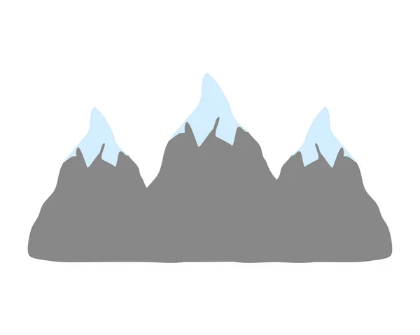 Montagnes Enneigées Naturelles Illustration Vectorielle Météo Hiver — Image vectorielle