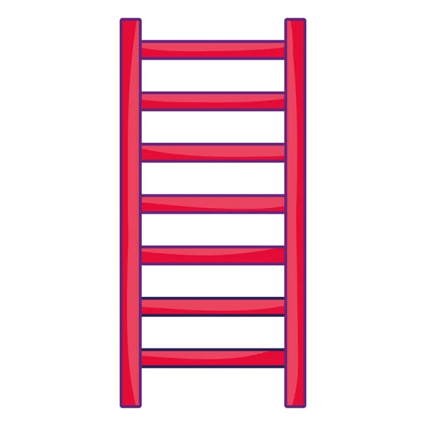 Escalera Vertical Paso Objeto Construcción Vector Ilustración — Vector de stock