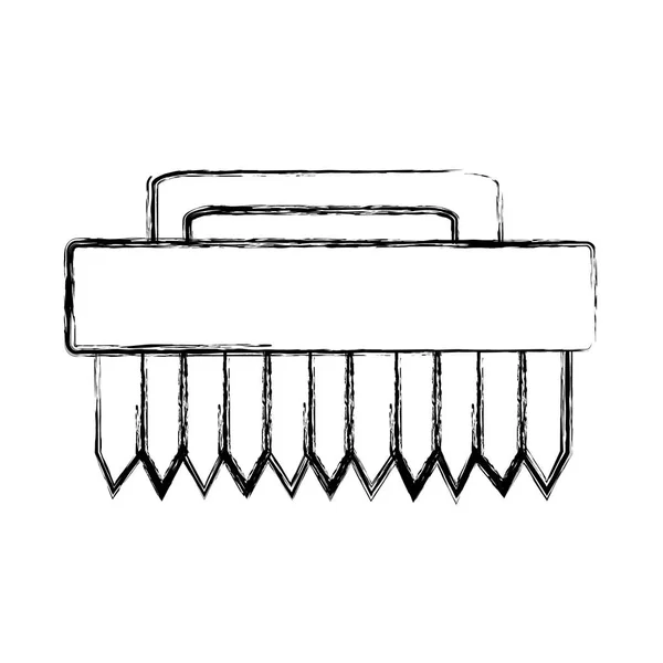 Grunge Brosse Linge Objet Pour Laver Les Travaux Ménagers Illustration — Image vectorielle