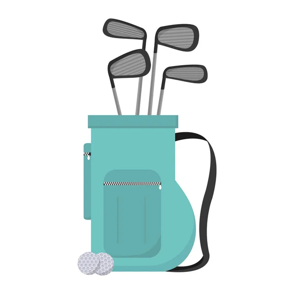 Professionele Sport Golf Vleermuizen Binnen Tas Vectorillustratie — Stockvector