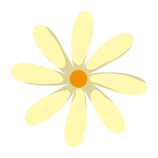 Весенний Цветок Красоты Лепестками Дизайна Векторной Иллюстрации — стоковый вектор