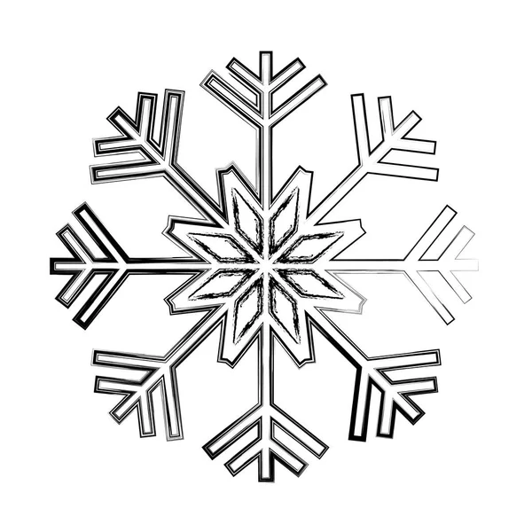 Grunge Φύση Snowflake Σχεδιασμός Χειμερινή Σεζόν Διανυσματικά Εικονογράφηση — Διανυσματικό Αρχείο